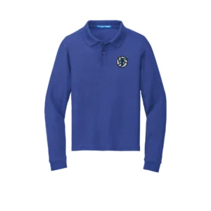 Direction Volleyball Embroidered Youth Long Sleeve Polo