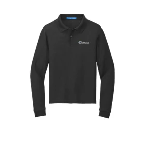 Small Logo Embroidered Youth Long Sleeve Polo