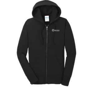 Small Logo Embroidered Ladies Full Zip Hoodie