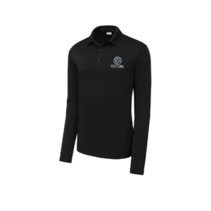 Large Logo Embroidered Adult Long Sleeve Polo