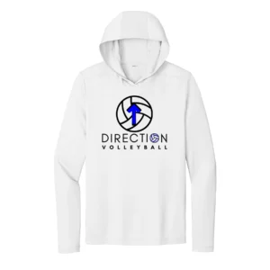 Large Logo Color Printed Adult Long Sleeve Hooded Tee