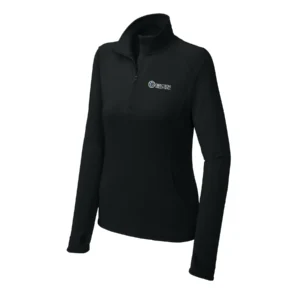 Small Logo Embroidered Ladies Quarter Zip