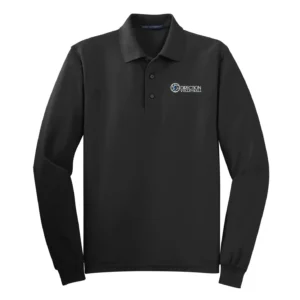 Small Logo Embroidered Adult Long Sleeve Polo