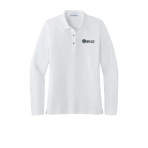 Small Logo Embroidered Ladies Long Sleeve Polo